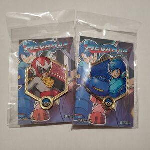 Mega Man Classic Rockman And Proto Man Golden Series Enamel Pins Official Set